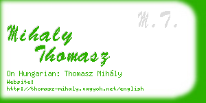 mihaly thomasz business card